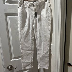 Eileen Fisher white skinny jeans